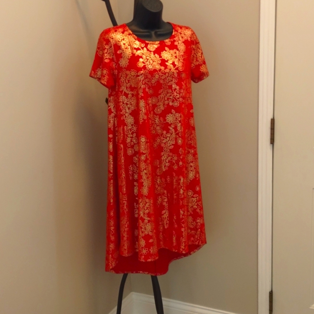 Lularoe high/low dress short sleeved w pocket